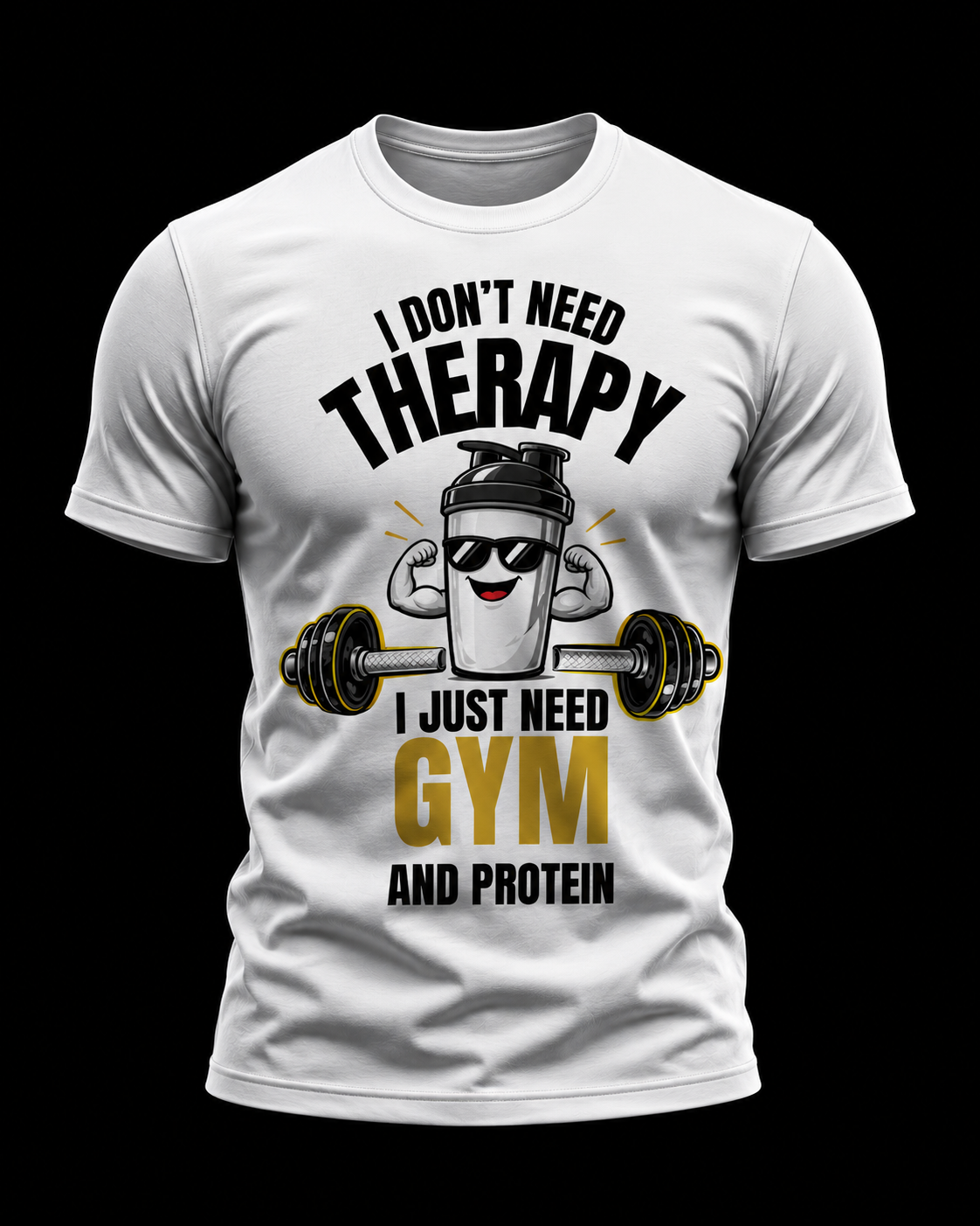 Premium 240 GSM Oversized Gym Tee – Gym & Protein Edition